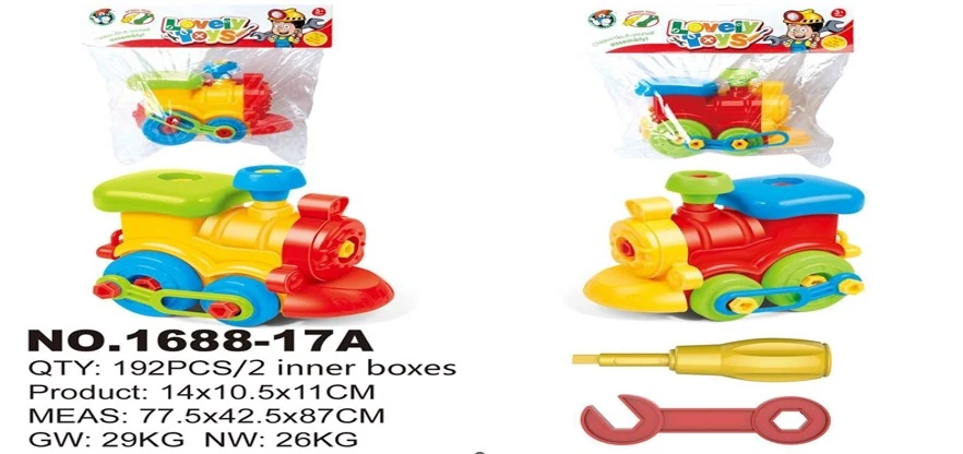 Kit Ferramenta Montar Trem 1688 17a Banana Toys