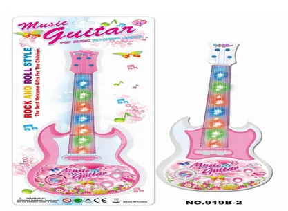 Guitarra Infantil Branco Rosa 919b 2 Banana Toys