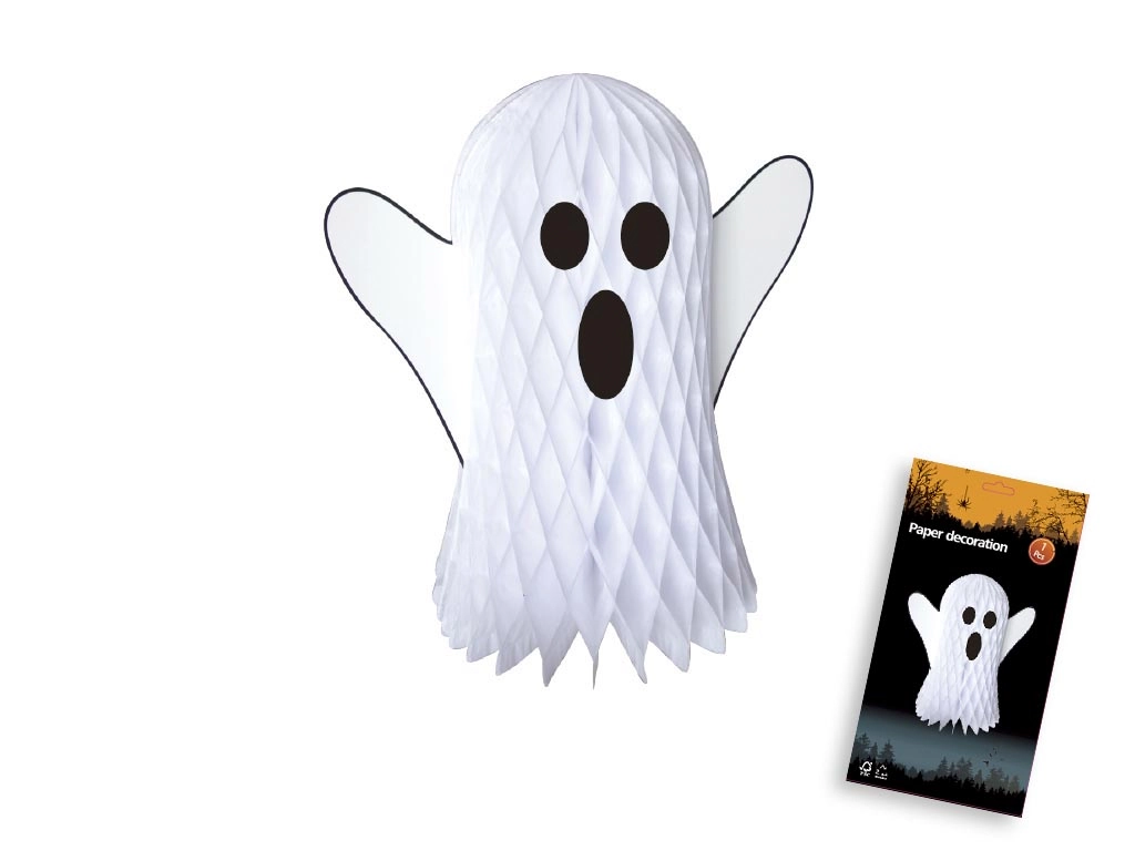 Enfeite Fantasma Sanfonado Halloween 32x35cm Ih1 58 Banana Toys