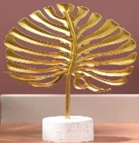 Escultura Folha Metal 25cm Nmp446 Banana Toys
