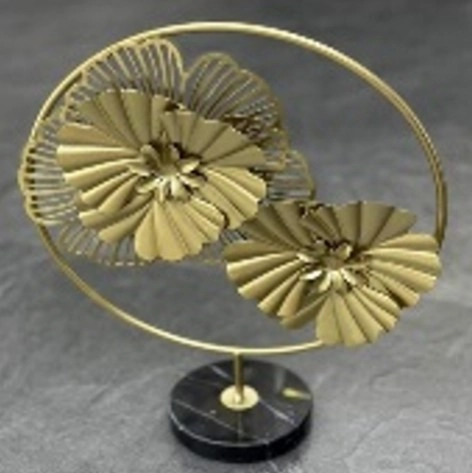 Escultura Metal Flores 20x25.5cm Nmp462 Banana Toys