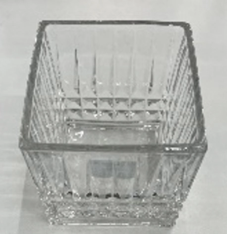 Vaso Vidro Quadrado 12x12cm Nmp290 Banana Toys