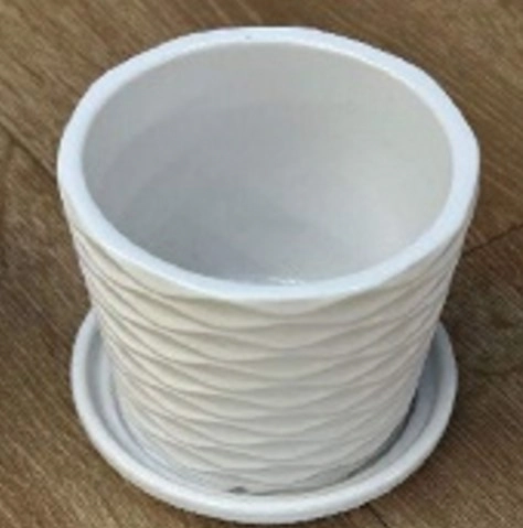 Vaso Ceramica Branco 9x8.5cm Nmp114 Banana Toys