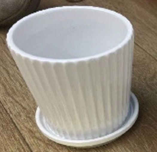 Vaso Ceramica Branco 10.5x11cm Nmp116 Banana Toys