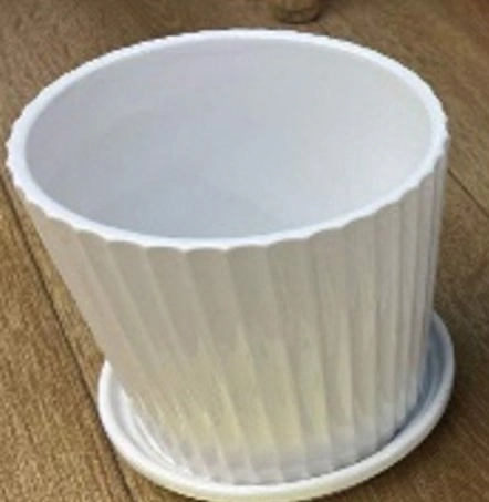 Vaso Ceramica Branco 13.5x12cm Nmp119 Banana Toys