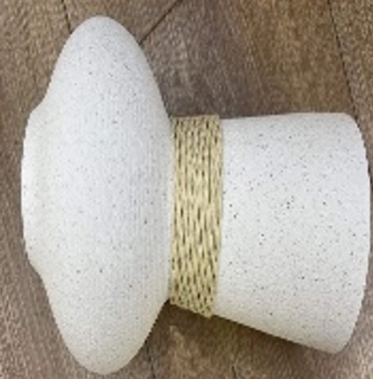 Vaso Ceramica Branco 21cm Nmp127 Banana Toys