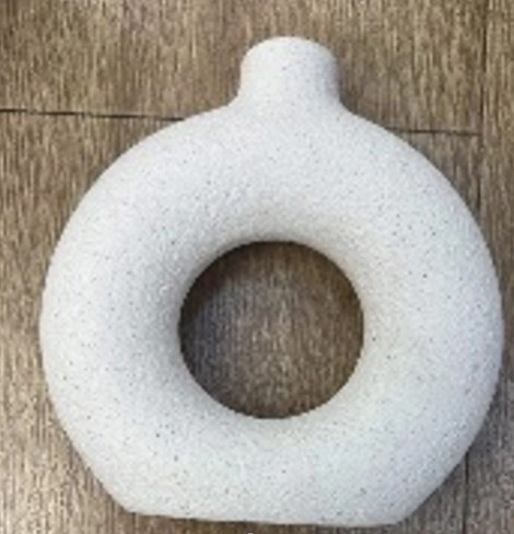 Vaso Ceramica Branco 5cm Nmp130 Banana Toys