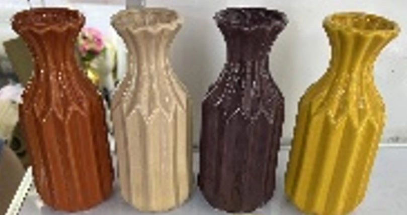 Vaso Ceramica Colorido 15cm Nmp005 Banana Toys