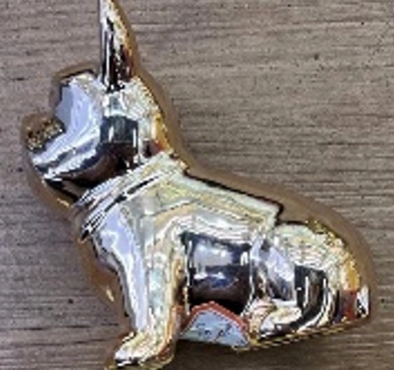 Enfeite Cachorro Filhote Ceramica Galvanizada 11cm Nmp026 Banana Toys