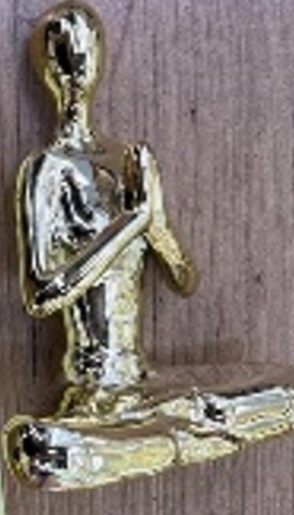 Enfeite Mulher Ioga Ceramica Galvanizada 11cm Nmp029 Banana Toys