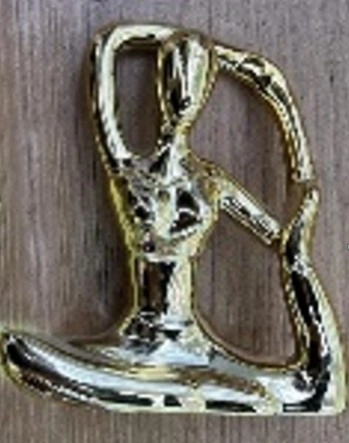 Enfeite Mulher Ioga Ceramica Galvanizada 11cm Nmp030 Banana Toys