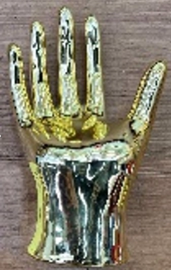 Enfeite Mao Ceramica Galvanizada 15cm Nmp043 Banana Toys