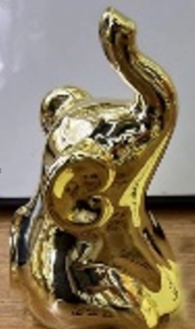 Enfeite Elefante Ceramica Galvanizada 12cm Nmp055 Banana Toys
