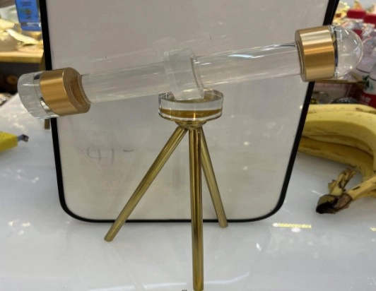 Escultura Telescopio Cristal 25cm Nd096 Banana Toys