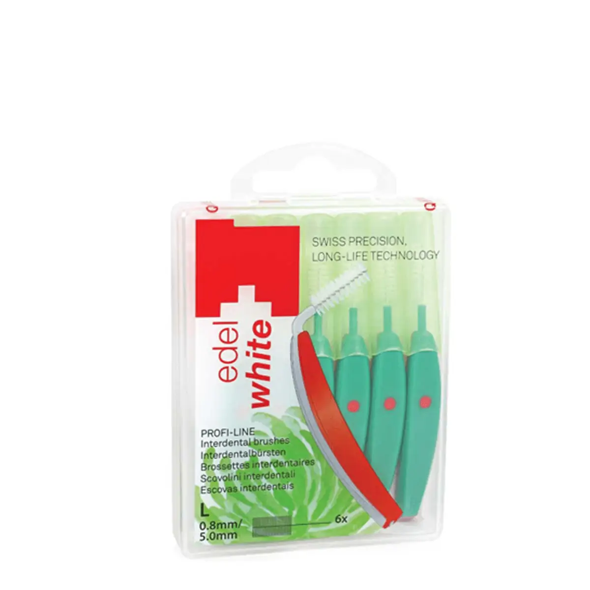 Escova Interdental Flexível Edel White Easy Flex L 0,8mm X 5,0mm 6 Unidades