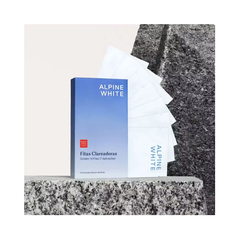 Fitas Clareadoras Dentais Sensíveis Alpine White 14 Fitas