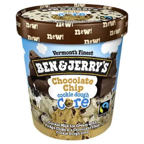 Sorvete Chocolate Chip Cookie Dough Core Ben Jerrys Pote 458ml