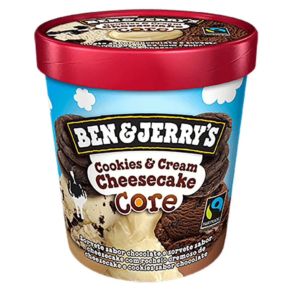 Sorvete Sabores Chocolate e Cheesecake Ben & Jerry's Core 458ml