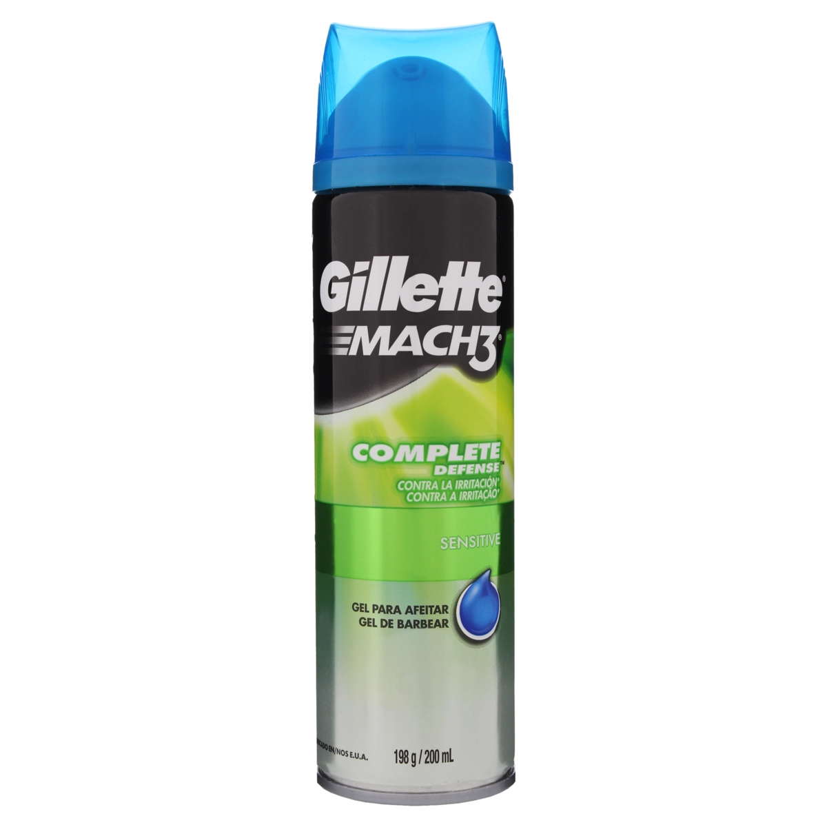 Gel De Barbear Sensitive Gillette Mach3 Complete Defense Frasco 200ml