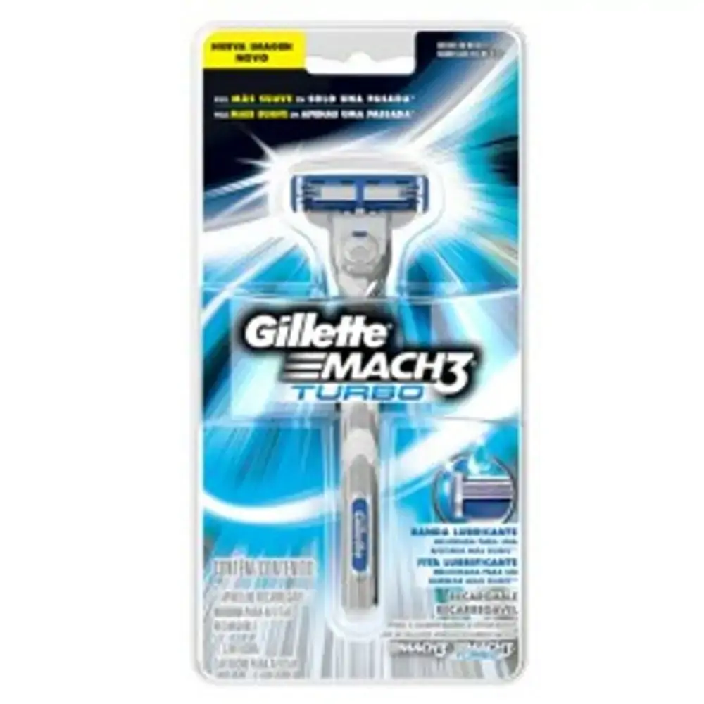Aparelho Gillete Mach3 Turbo 2 Cartuchos