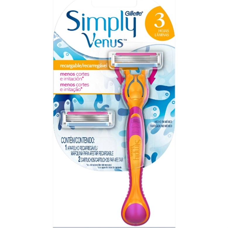 Aparelho Depilatório Gillette Venus 3 C/1 Feminino Simply Carga Unit