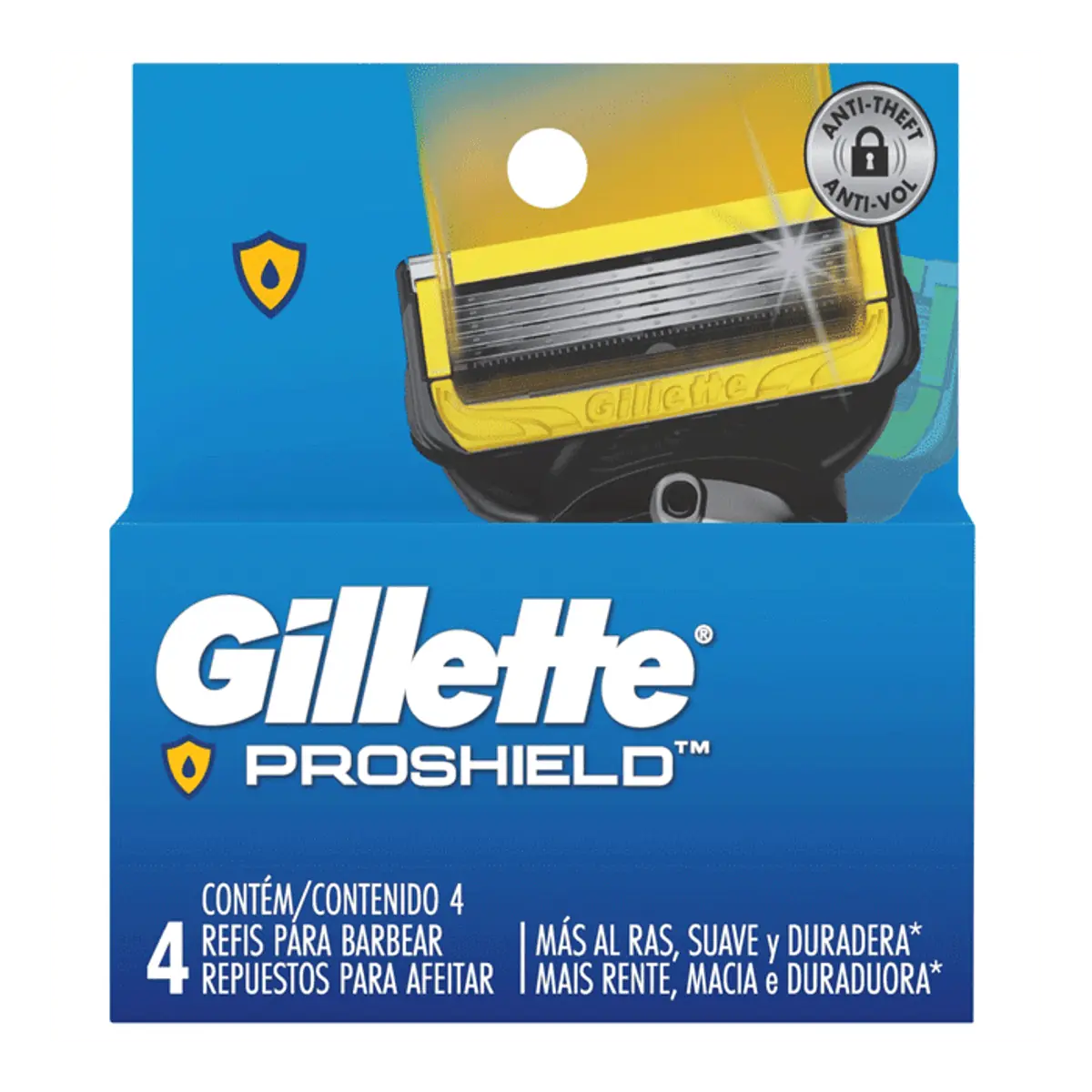 Carga De Aparelho Para Barbear Gillette Proshield 4 Unidades