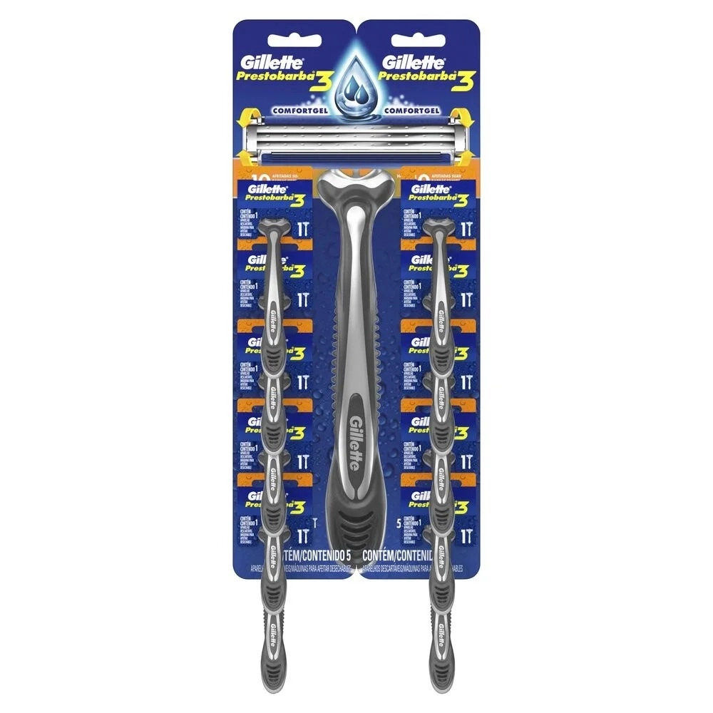 Aparelho Descartável Para Barbear Gillette Prestobarba3