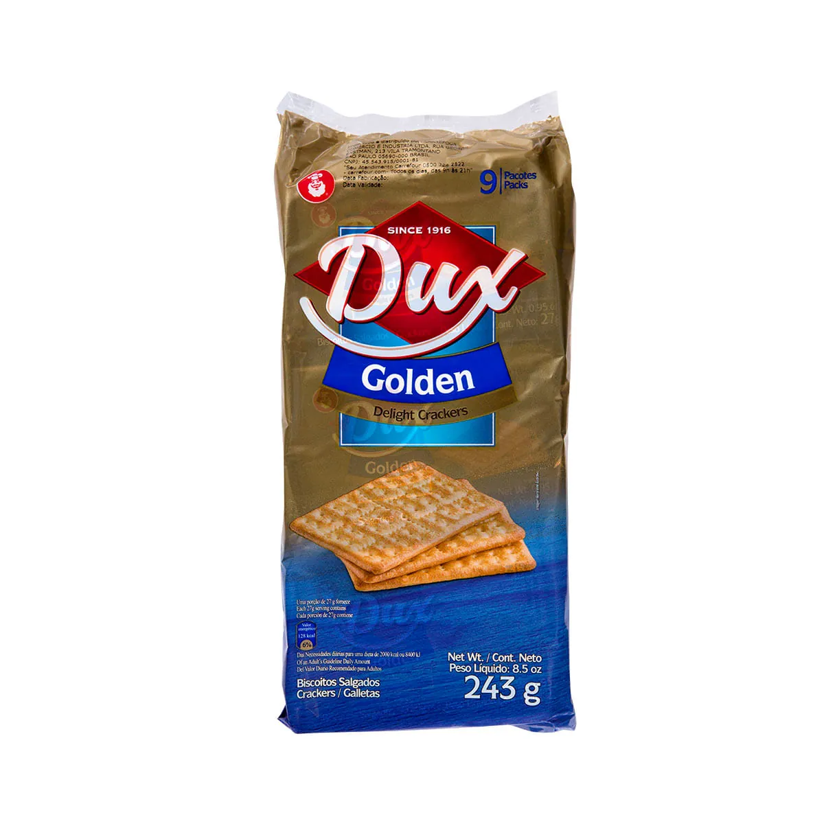 Biscoito Dux Golden 243g 9 Unidades