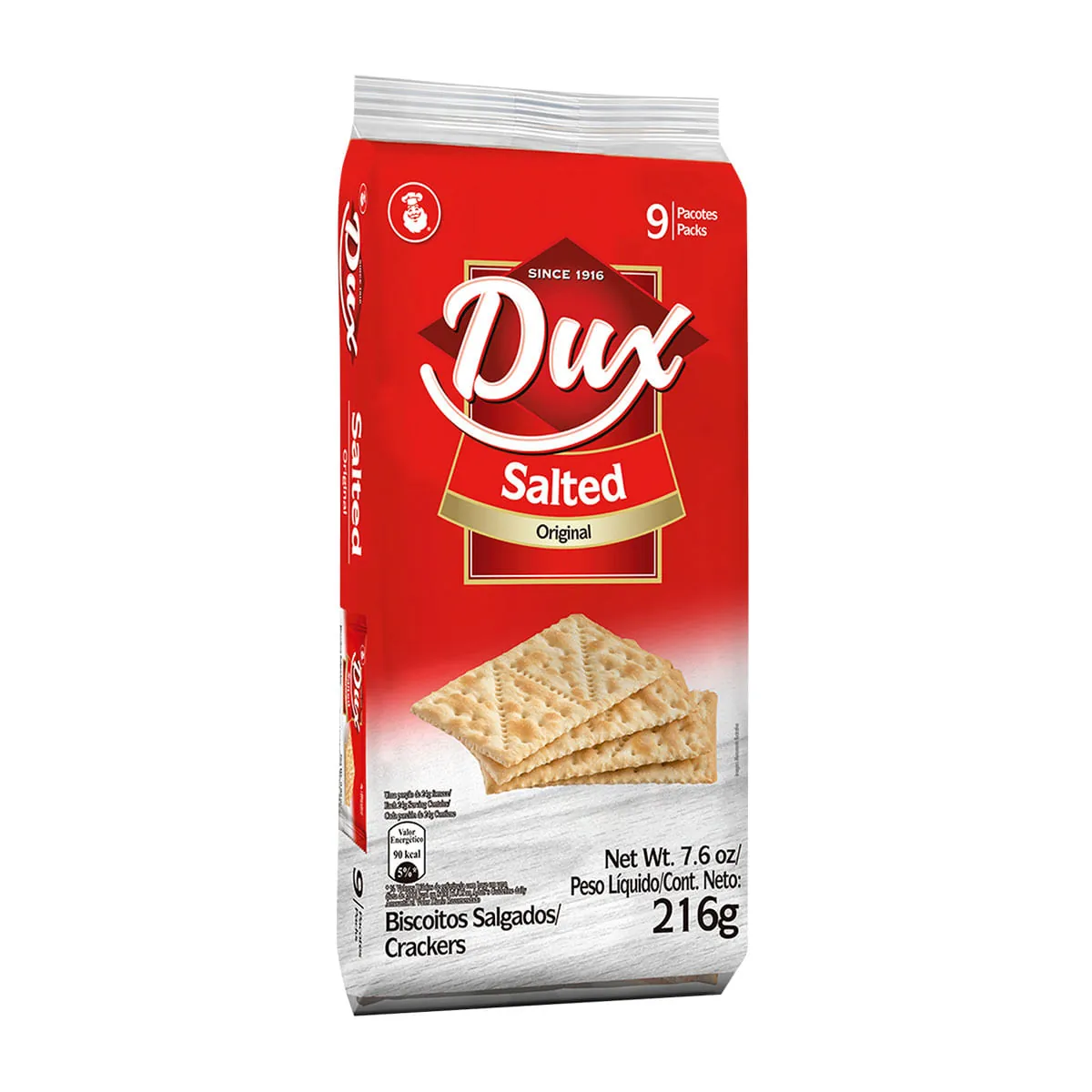 Biscoito Cream Cracker Original Dux Salted 216g