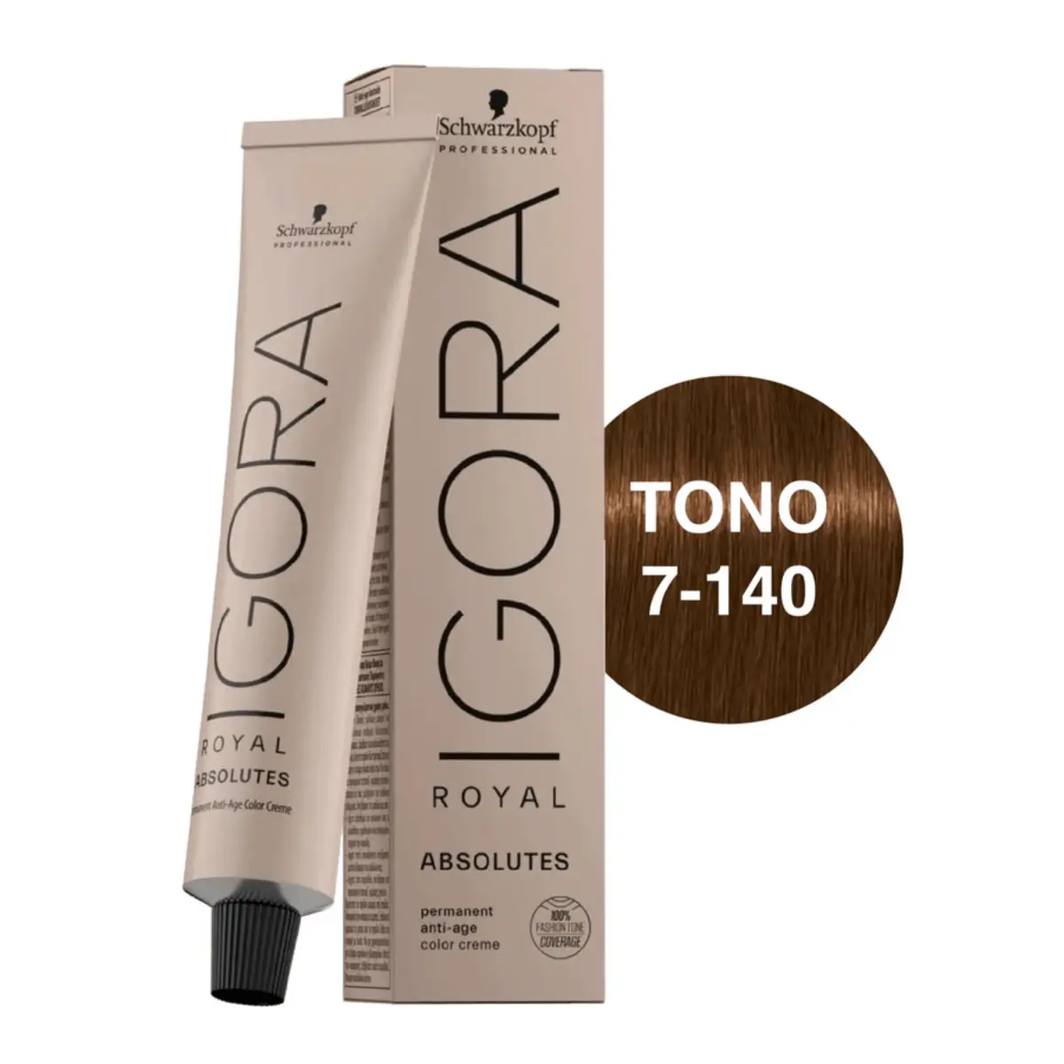 Tint Igora Absolutes N.7 140 Lro Med Cinza Bege