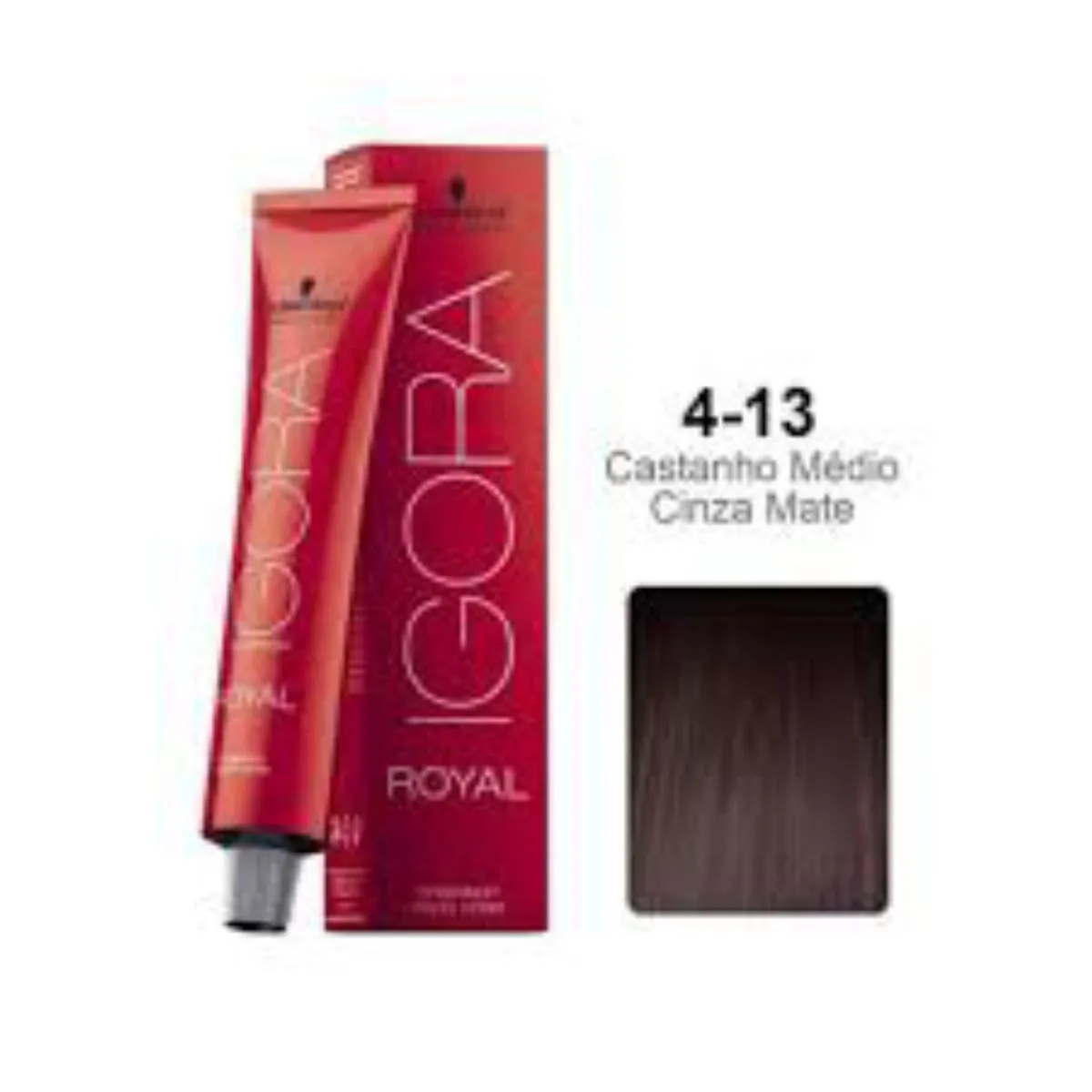 Coloracao Individual Permanente Igora Royal 4 13 Castanho Medio Cinza Mate Hd 60g
