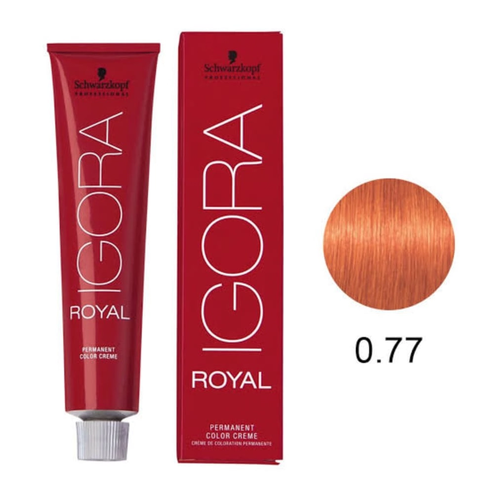 Coloracao Individual Permanente Igora Royal Cobre 077 Un