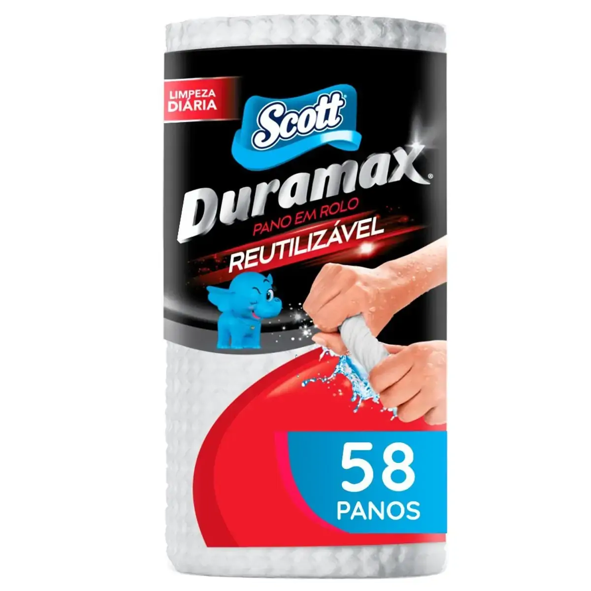 Pano Reutilizável Scott Duramax Rolo Azul - 58 unidades