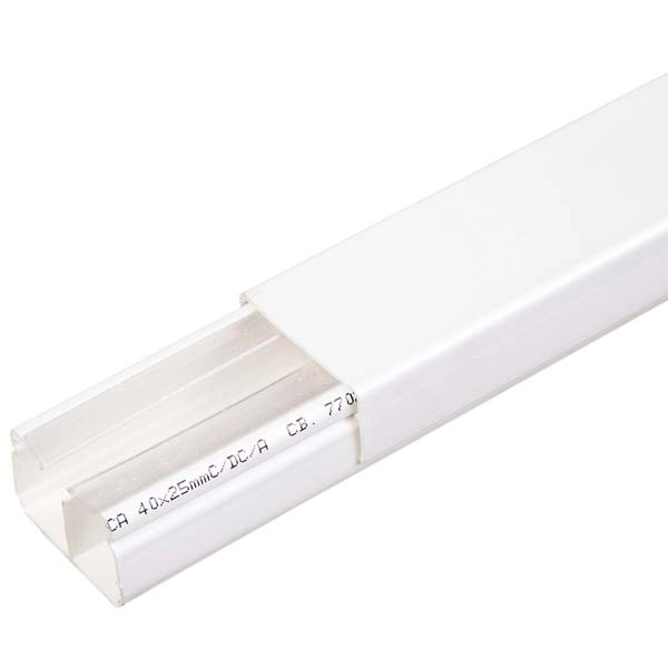 Canaleta com Adesivo E Divisória Dexson 40x25mm com 2 Metros Branca