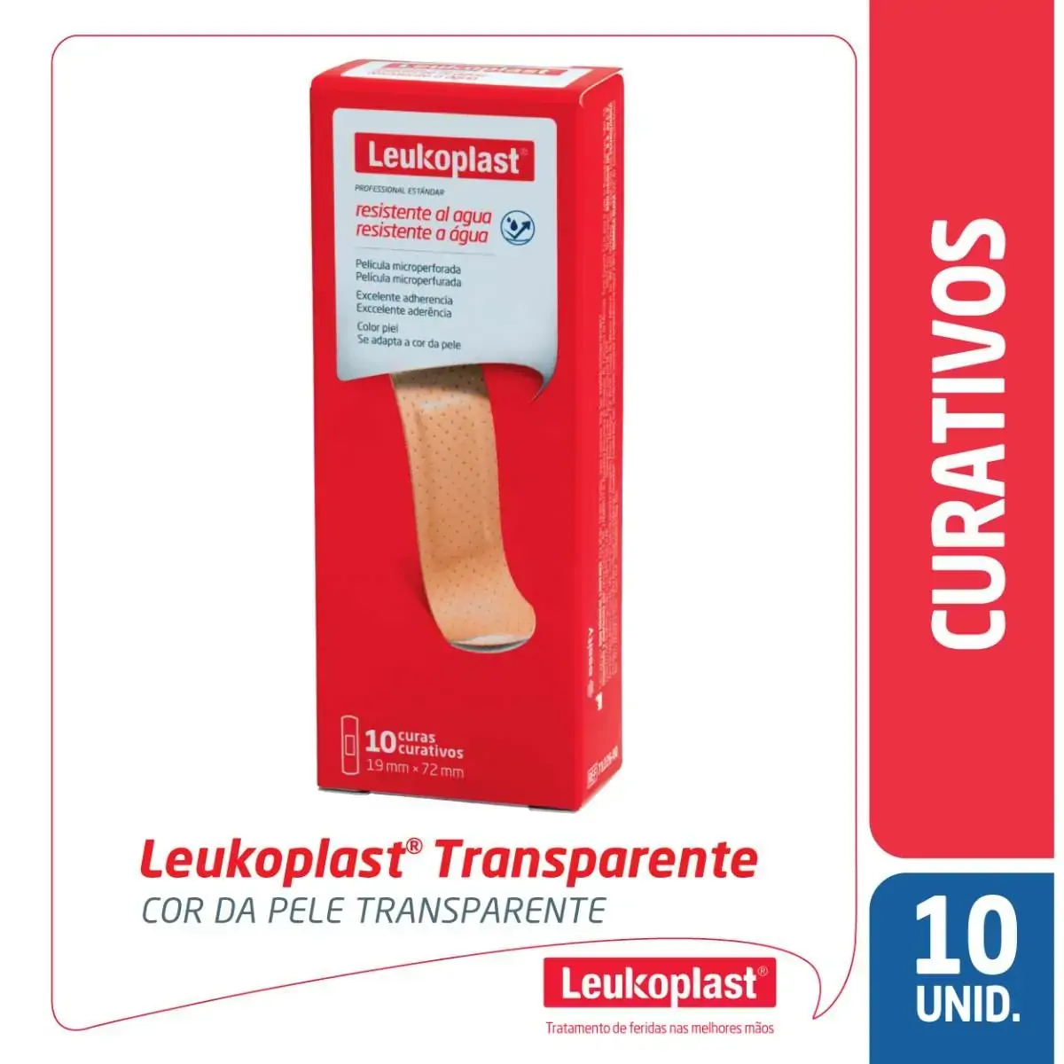 Curat Leukoplast Transp 10un