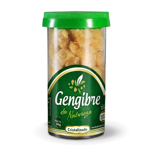 Cristais de Gengibre da Natureza 40g Natural
