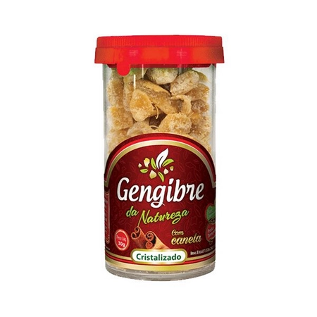 Cristais de Gengibre da Natureza 40g Canela