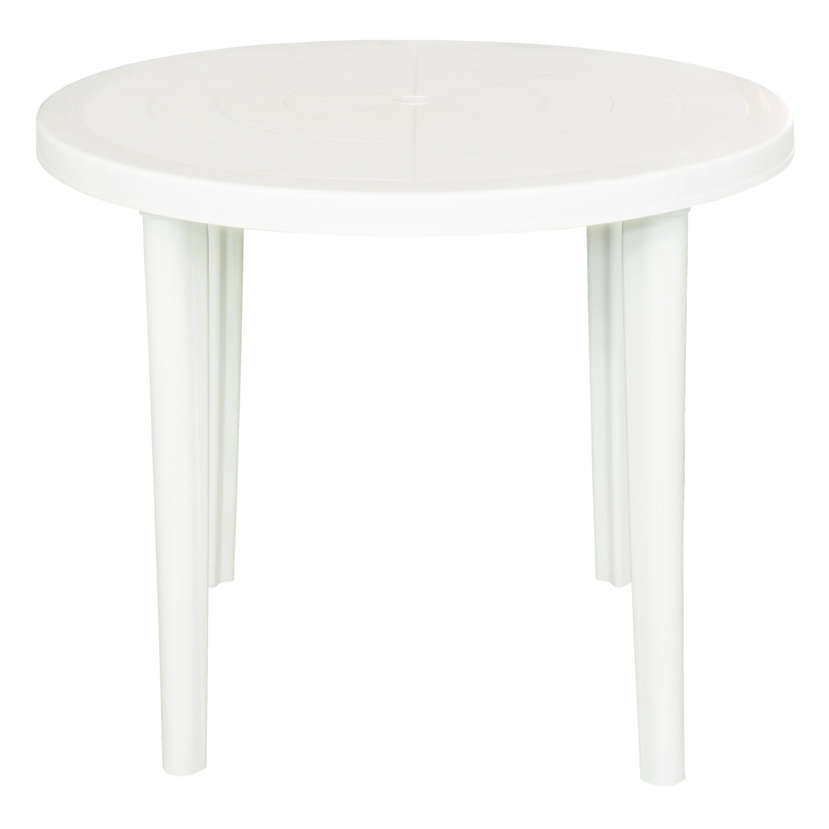 Mesa De Plástico Branca Redonda Capri Dolfin