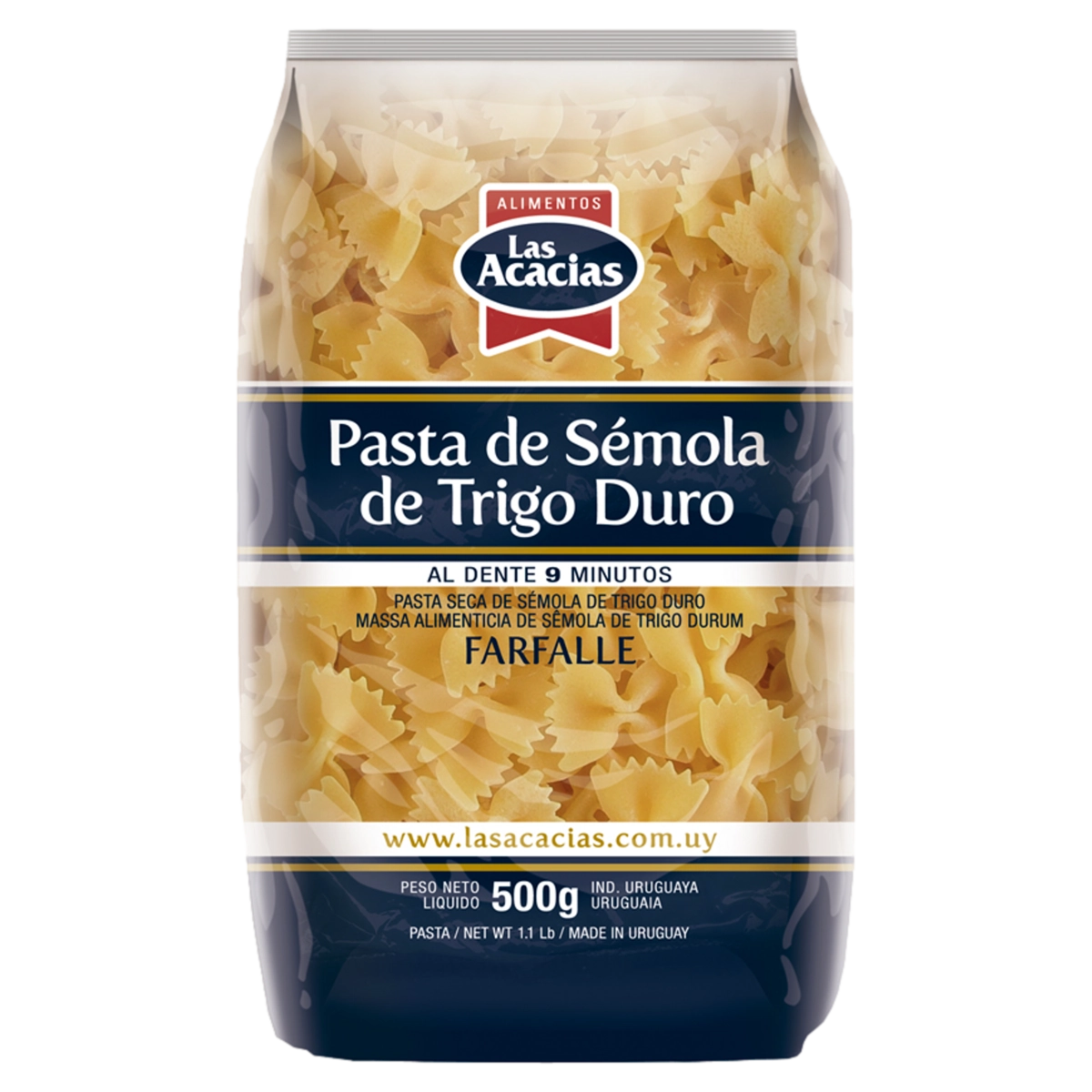 Macarrão De Sêmola De Trigo Durum Farfalle Las Acacias Pacote 500g