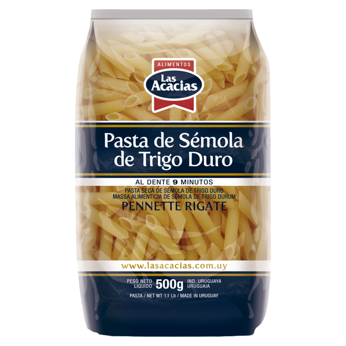 Macarrão De Sêmola De Trigo Durum Pennette Rigate Las Acacias Pacote 500g