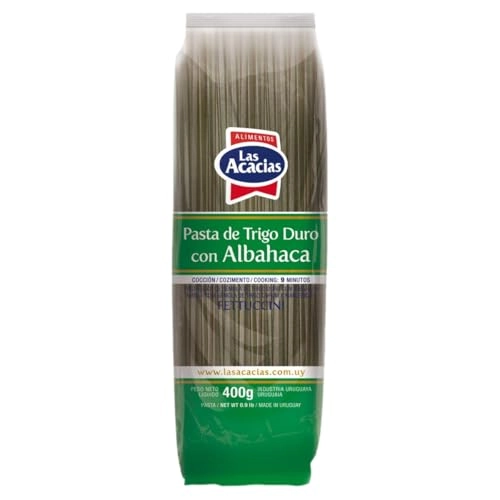 Macarrão De Sêmola De Trigo Durum Com Manjericão Fettuccine Las Acacias Pacote 400g