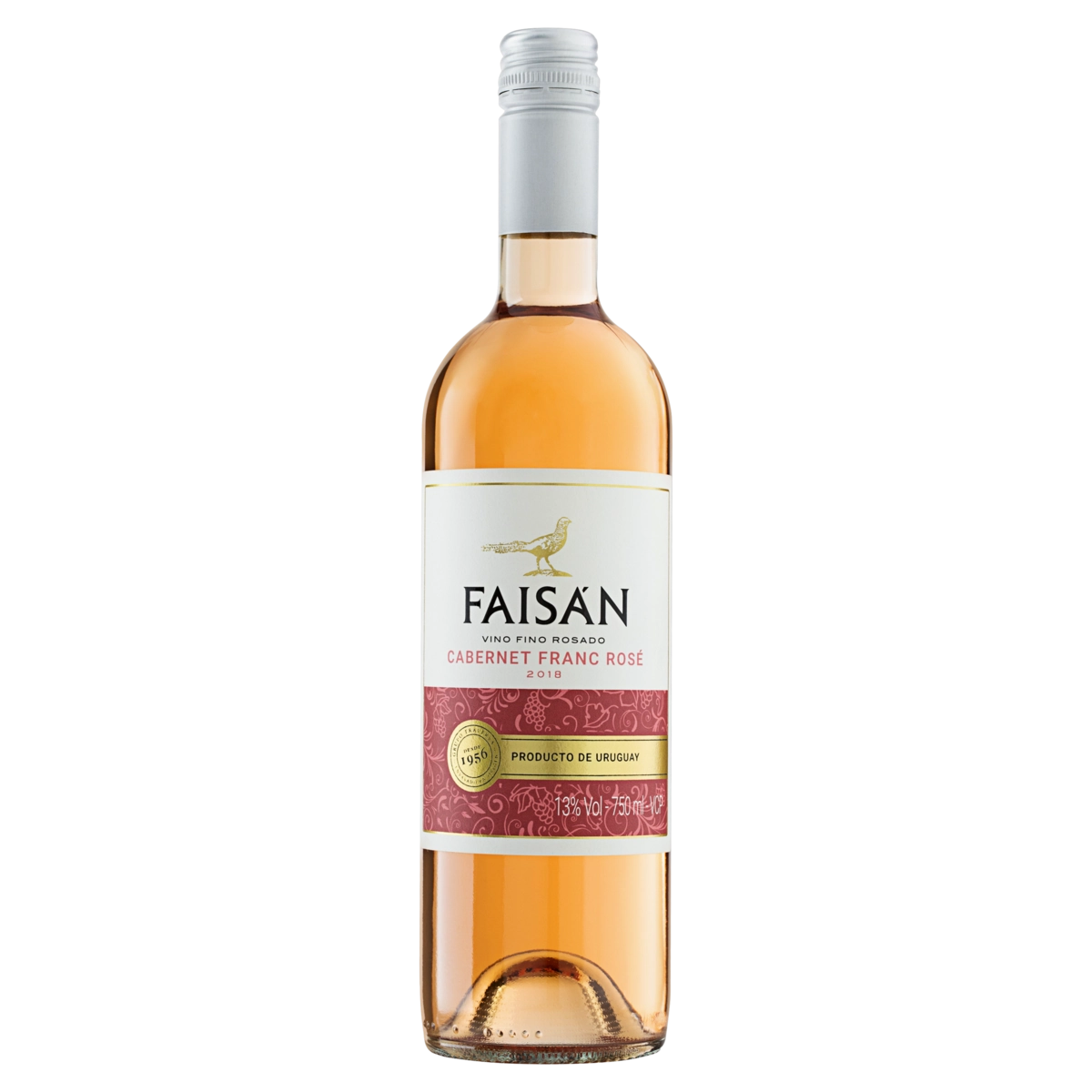 Vinho Uruguaio Rosé Seco Faisán Cabernet Franc Rosé Garrafa 750ml