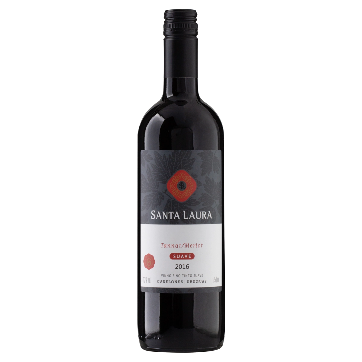 Vinho Uruguaio Tinto Santa Laura Tannat Merlot Canelones Garrafa 750ml