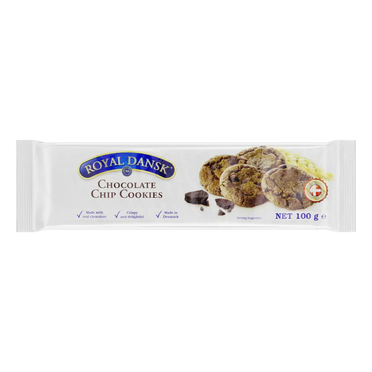 Biscoito Cookie Chocolate Royal Dansk Pacote 100g