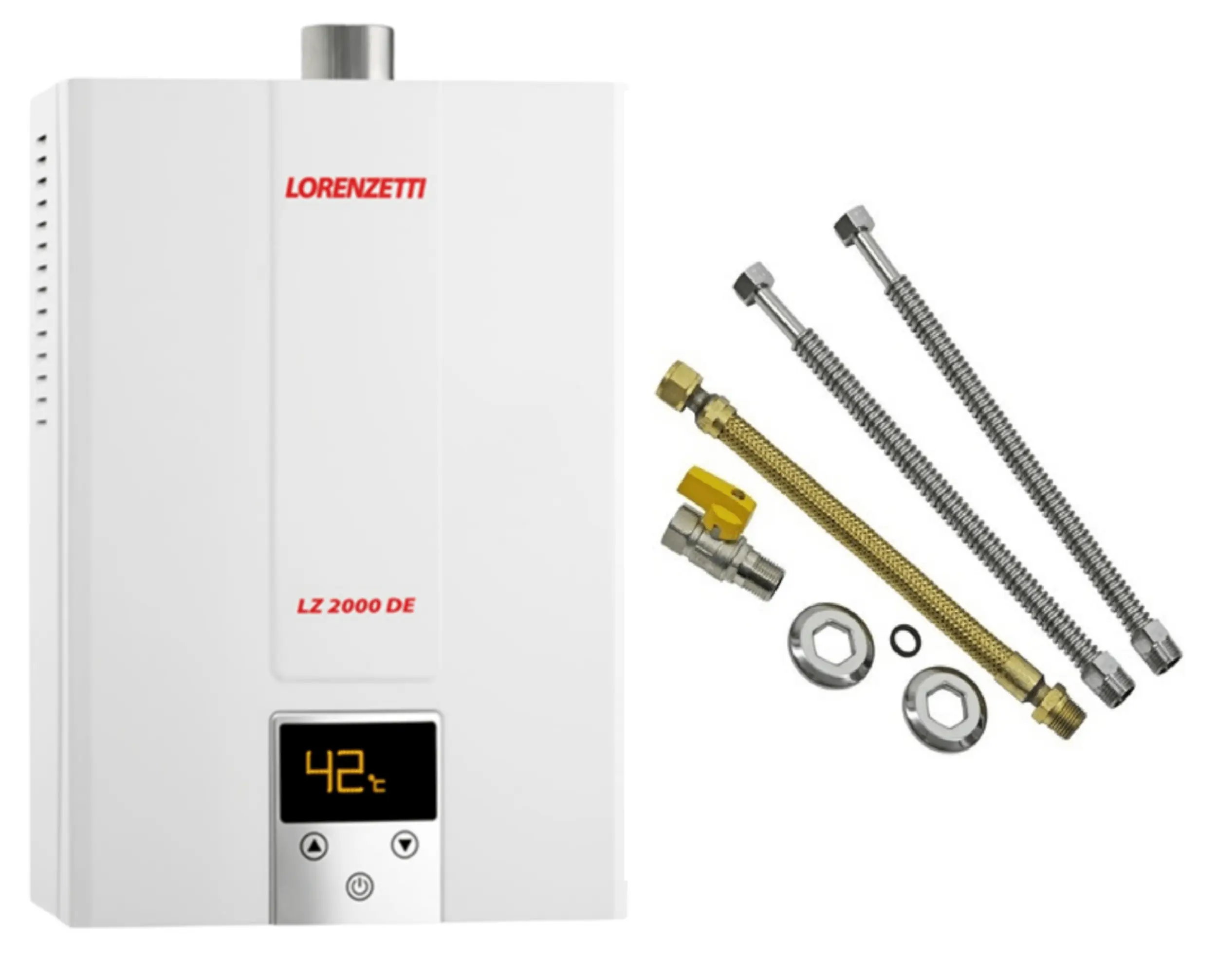 Aquecedor Água A Gás Lz2000de Glp Lorenzetti+ Kit Instalação 127v/220v