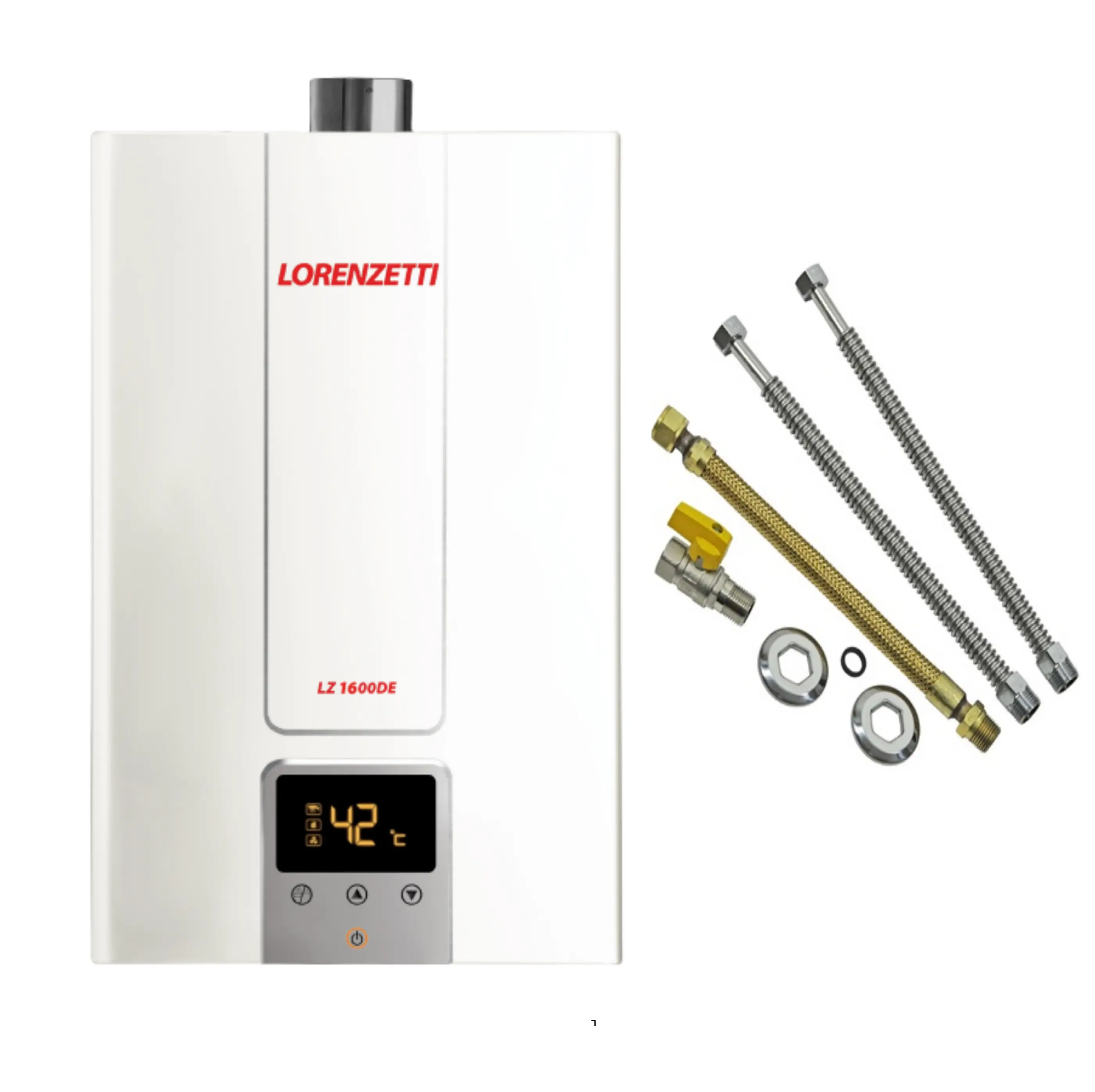 Aquecedor Água A Gás Lz1600de Glp Lorenzetti+ Kit Instalação Bivolt