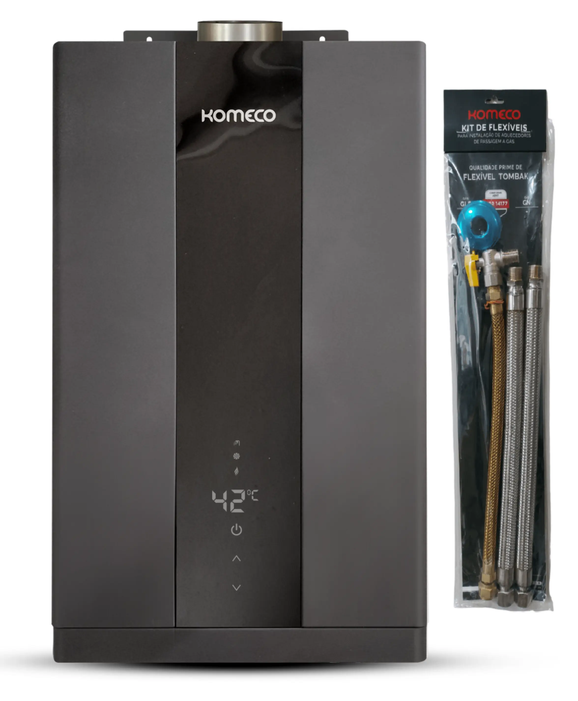 Aquecedor De Água A Gás Komeco Ko 21 Bk Home 21 Litros Glp Com Kit