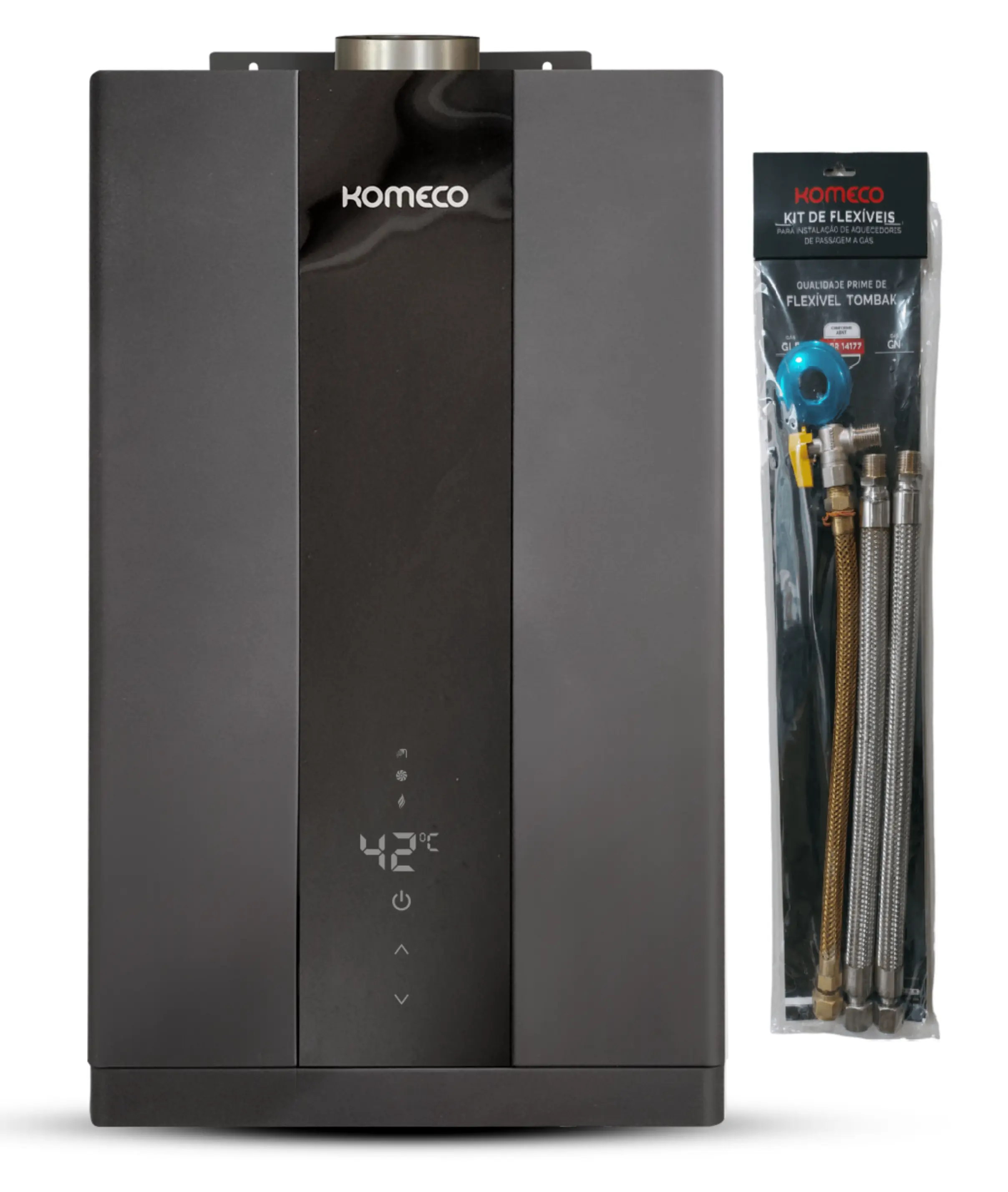 Aquecedor De Água A Gás Komeco Ko 36 Bk Home  ( Preto ) 36 Litros Com Kit Glp