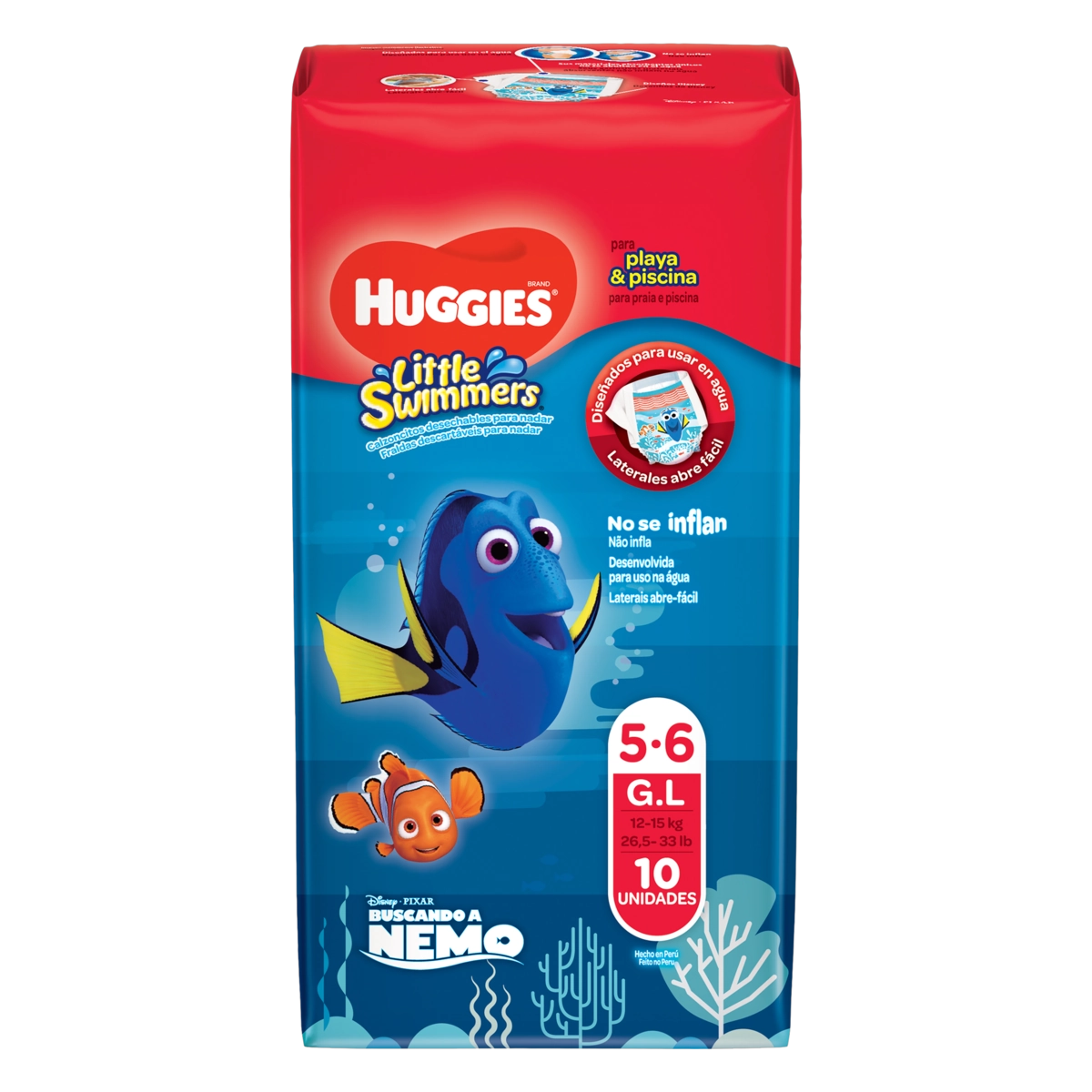 Fralda Descartável Infantil Praia Piscina Huggies Little Swimmers G Pacote 10 Unidades