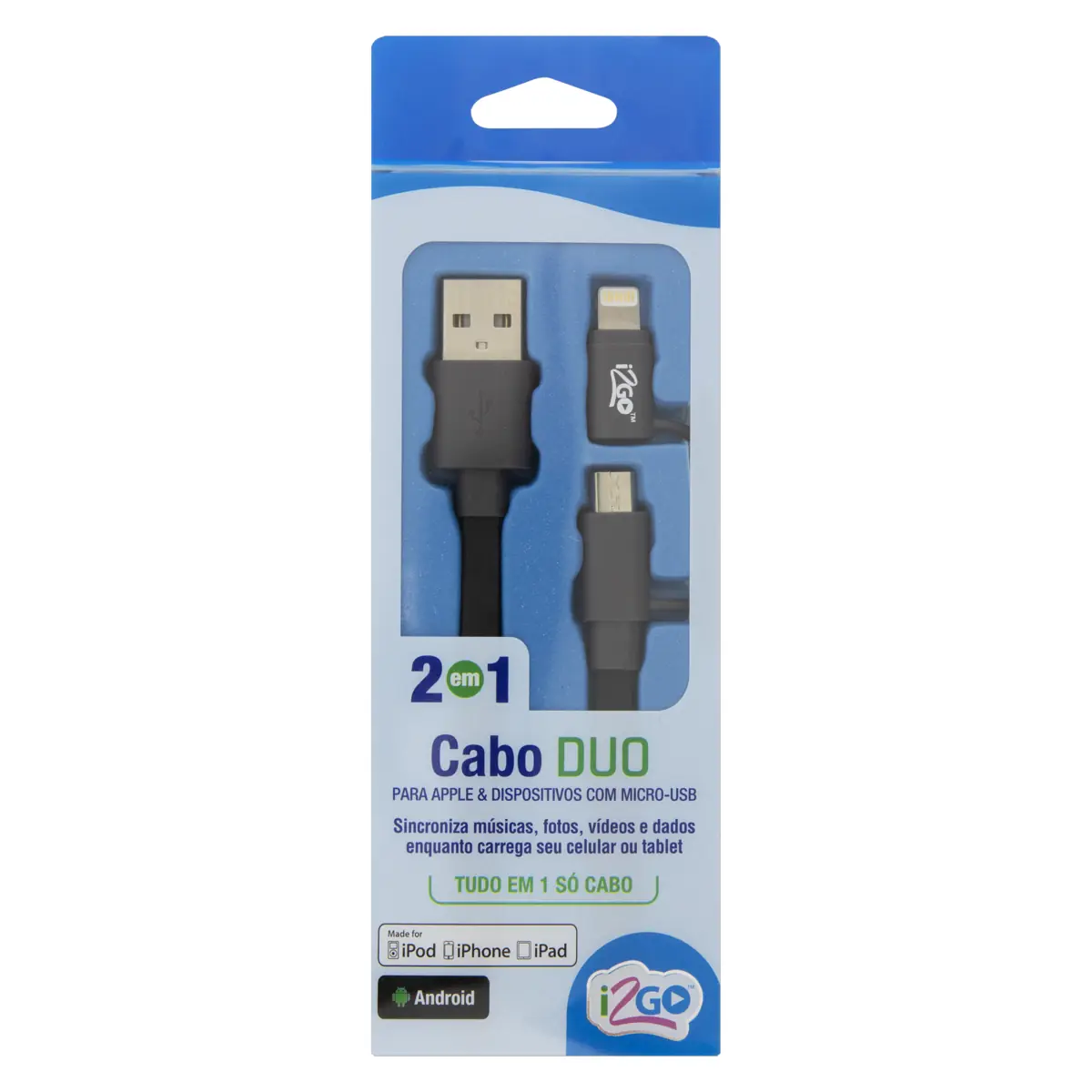 Cabo Micro Usb / Lightning Duo I2go